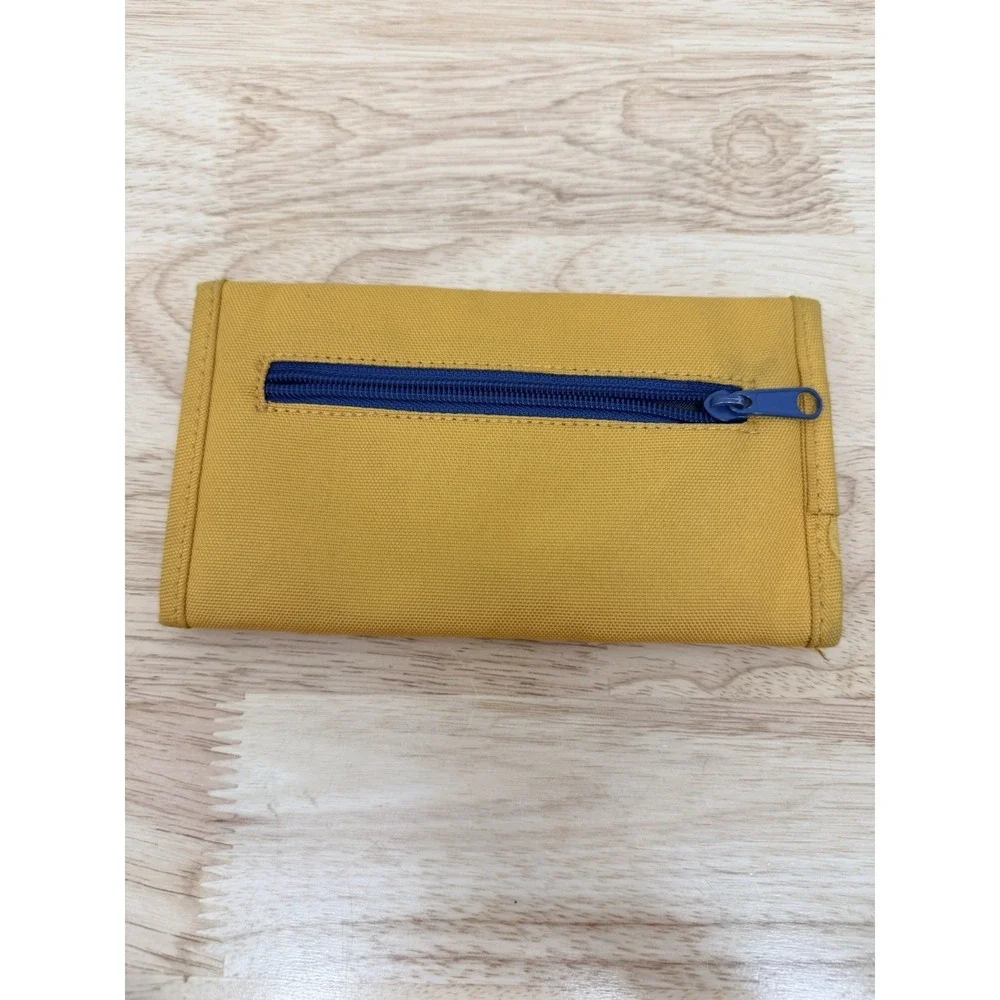 KAVU Yellow Trifold Wallet w/ Zipper Pocket, ID Window & Card Slots #53